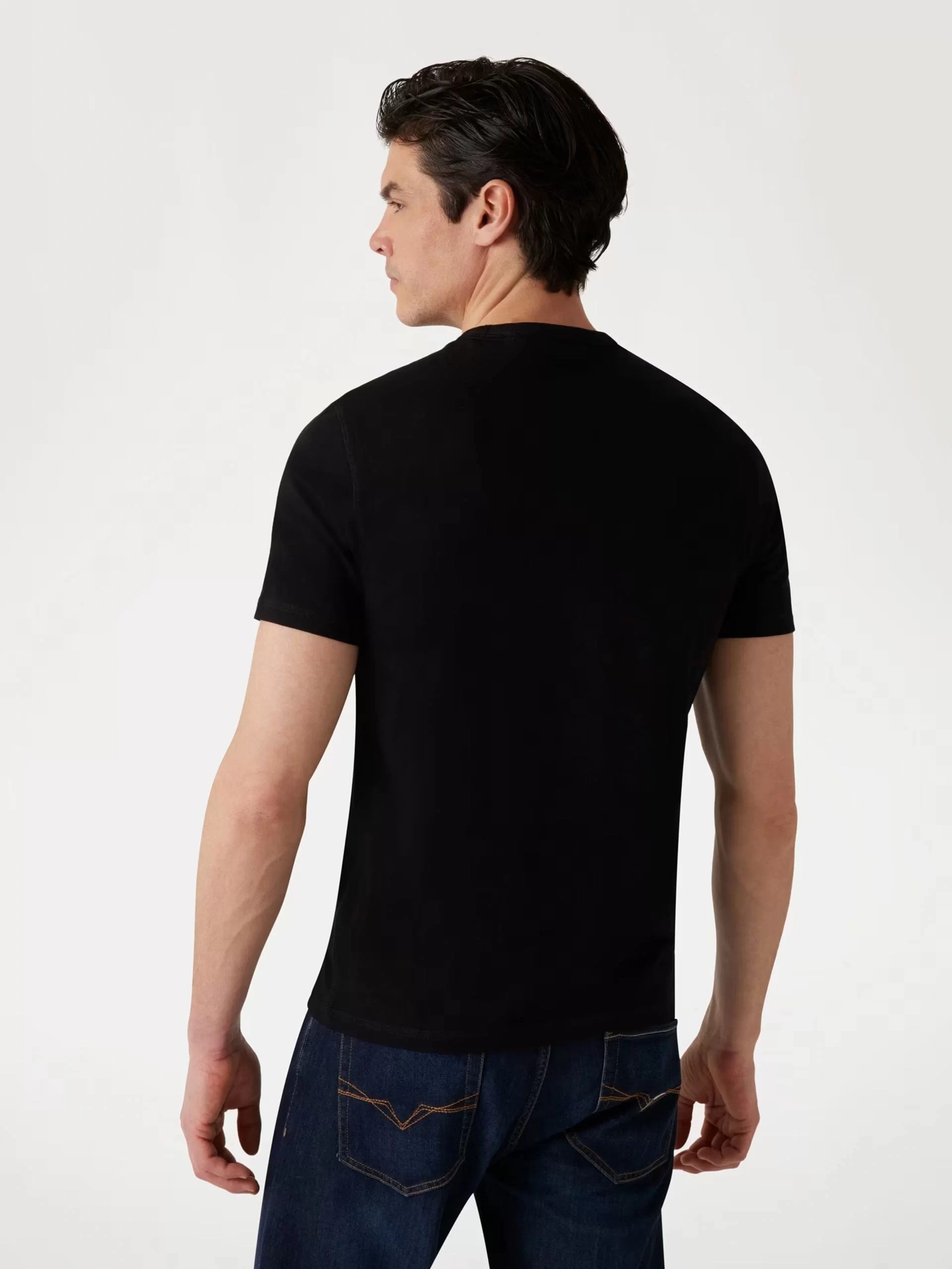 Guess Ss Cn Guess Logo Tee Erkek Siyah T-Shirt M5GI07I3Z14-JBLK