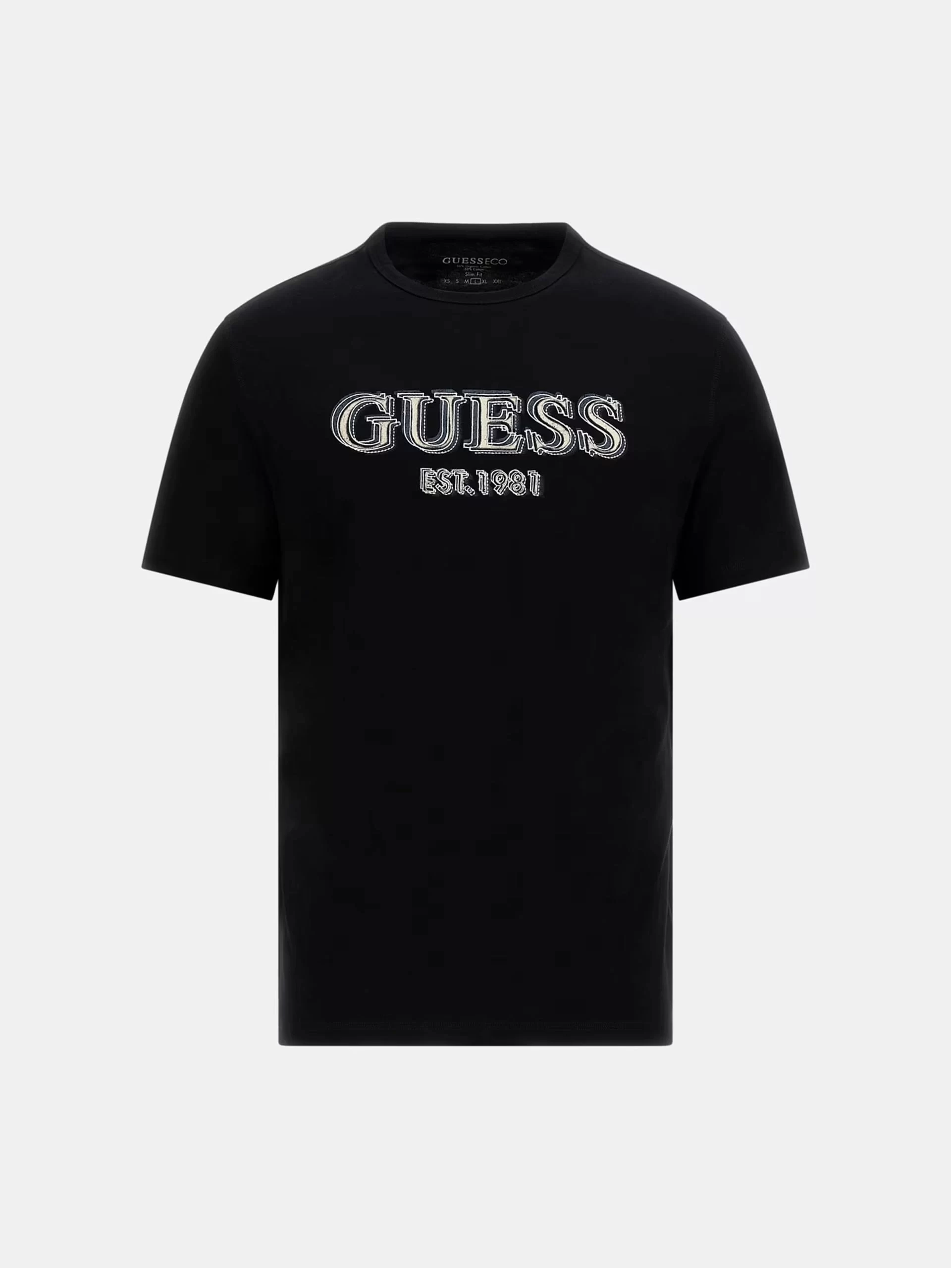 Guess Ss Cn Guess Logo Tee Erkek Siyah T-Shirt M5GI07I3Z14-JBLK