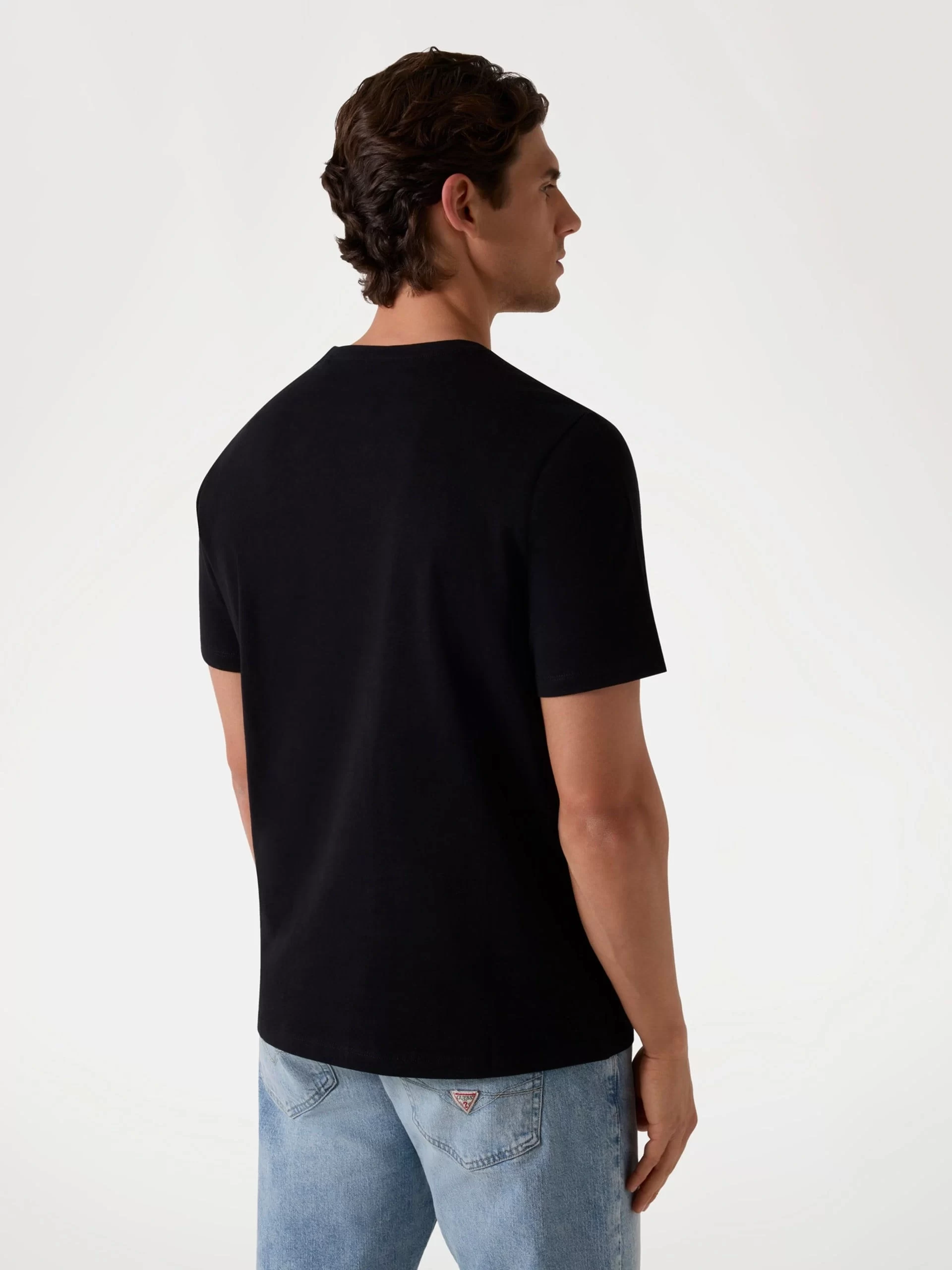 Guess Ss Cn Patch Tee Erkek Siyah T-Shirt M4YI0AKCCM1-JBLK