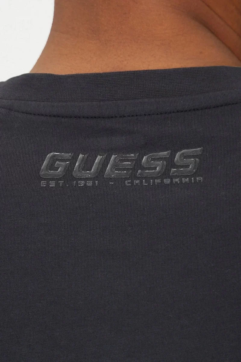 Guess Slug Cn T-Shırt Erkek Siyah T-Shirt Z5GI02I3Z14-JBLK