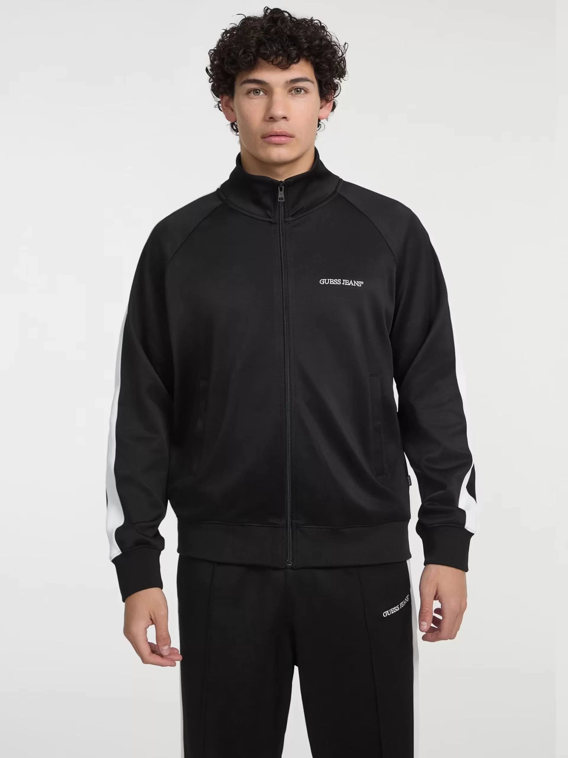 Guess jeans Gj Trıcot Track Jacket Erkek Siyah Eşofman Üstü M5GQ29KB212-JBLK