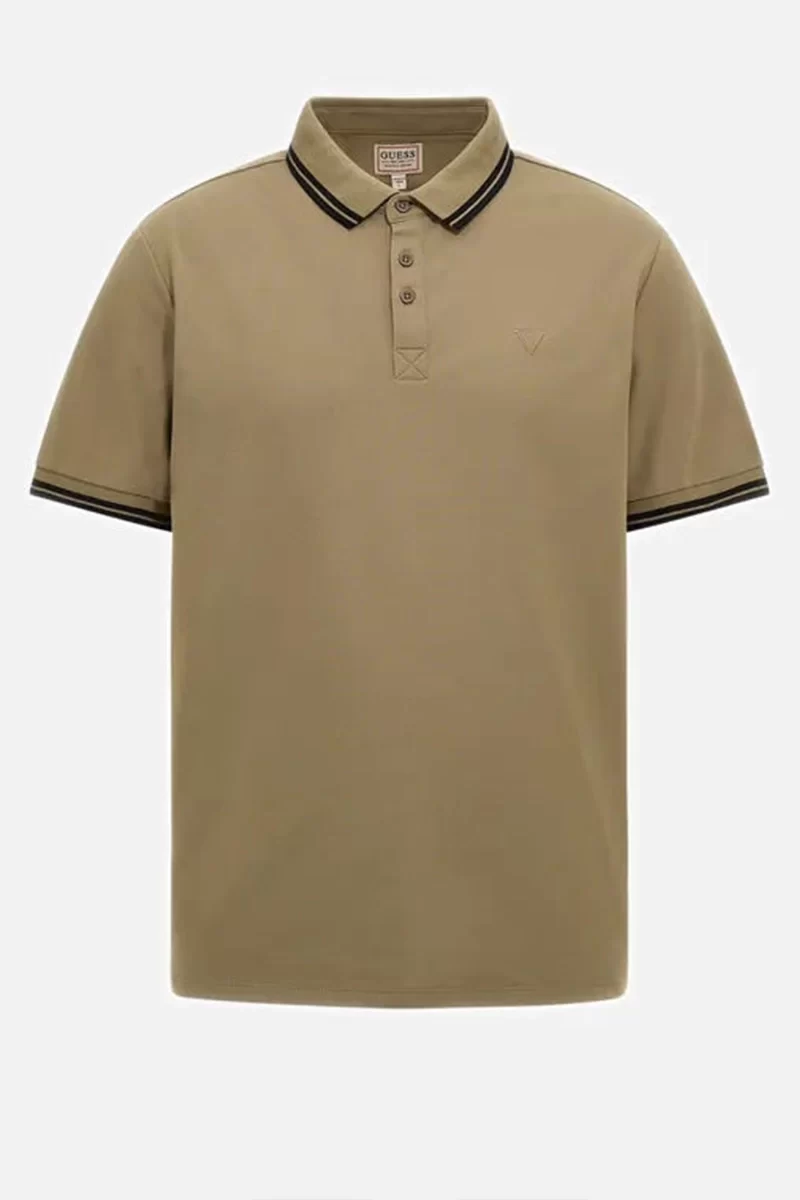 Guess Ss Sports Pıque Trngl Polo Erkek Kahverengi T-Shirt M2GP34KARS0-G1O5