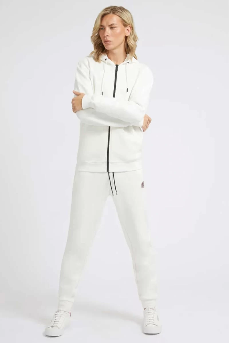 Guess Aldwın Zıp Hooded Sweatshırt Erkek Krem Ceket Z2YQ28K9V31-SCFY