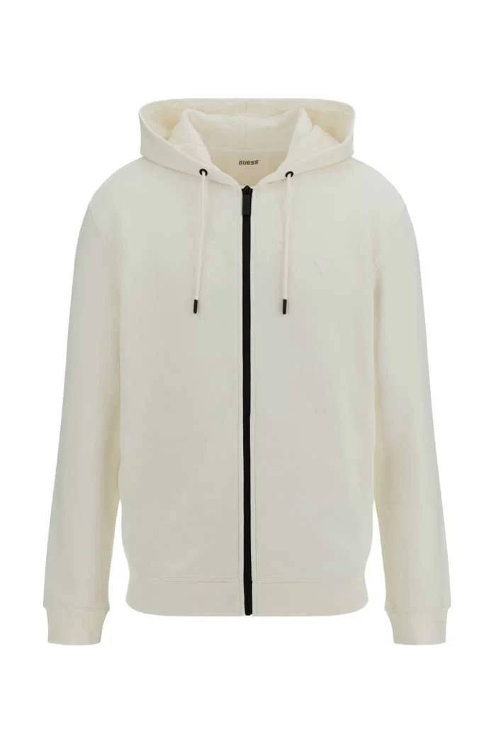 Guess Aldwın Zıp Hooded Sweatshırt Erkek Krem Ceket Z2YQ28K9V31-SCFY