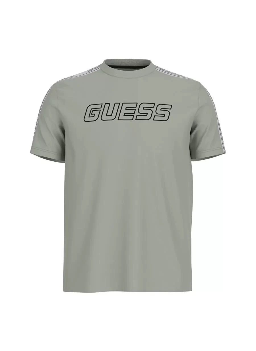 Guess Arlo Cn T-Shırt Erkek Yeşil T-Shirt Z4GI18J1314-G855