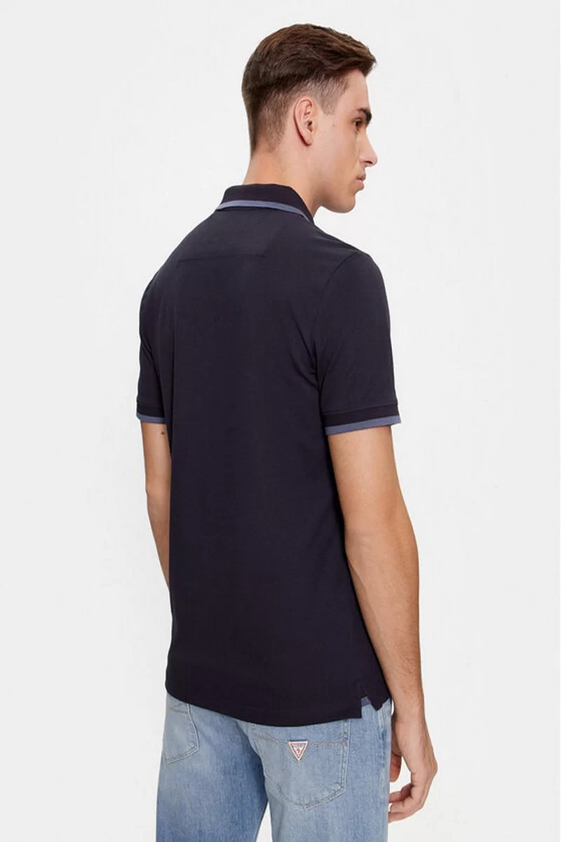 Guess Lyle Ss Polo Erkek Lacivert T-Shirt M5RP60K7O64-G7V2