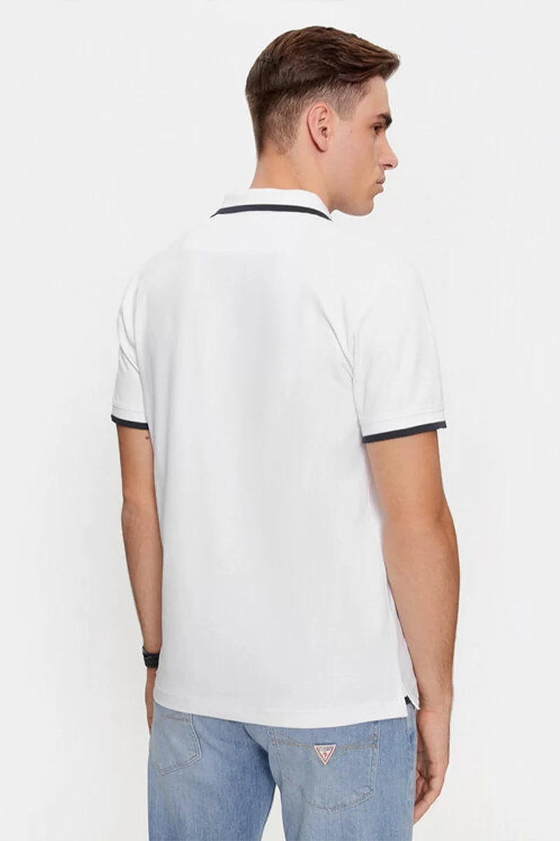 Guess Lyle Ss Polo Erkek Beyaz T-Shirt M5RP60K7O64-G011