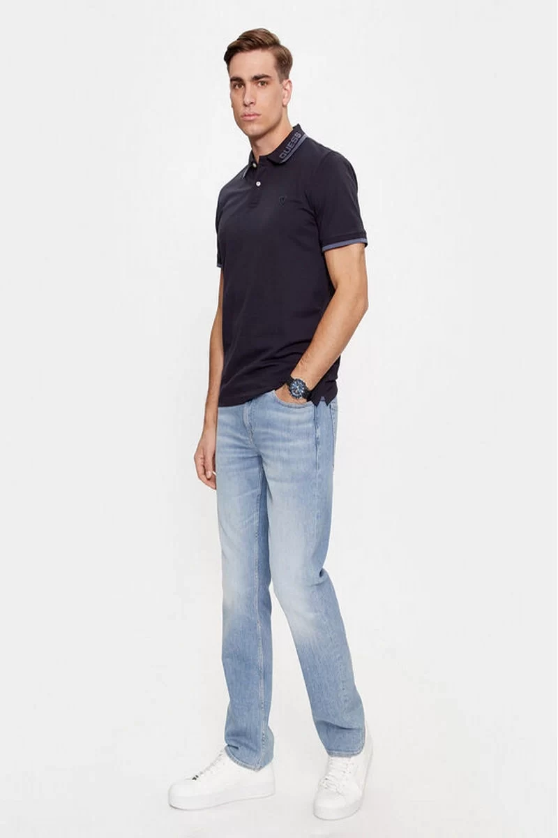 Guess Lyle Ss Polo Erkek Lacivert T-Shirt M5RP60K7O64-G7V2