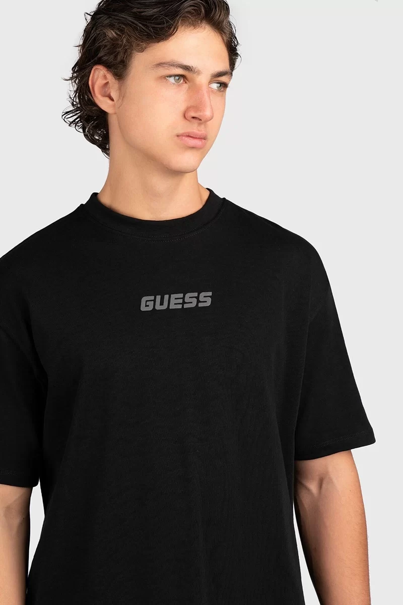 Guess Dalım Cn T-Shırt Erkek Siyah T-Shirt Z4BI00KCE21-JBLK