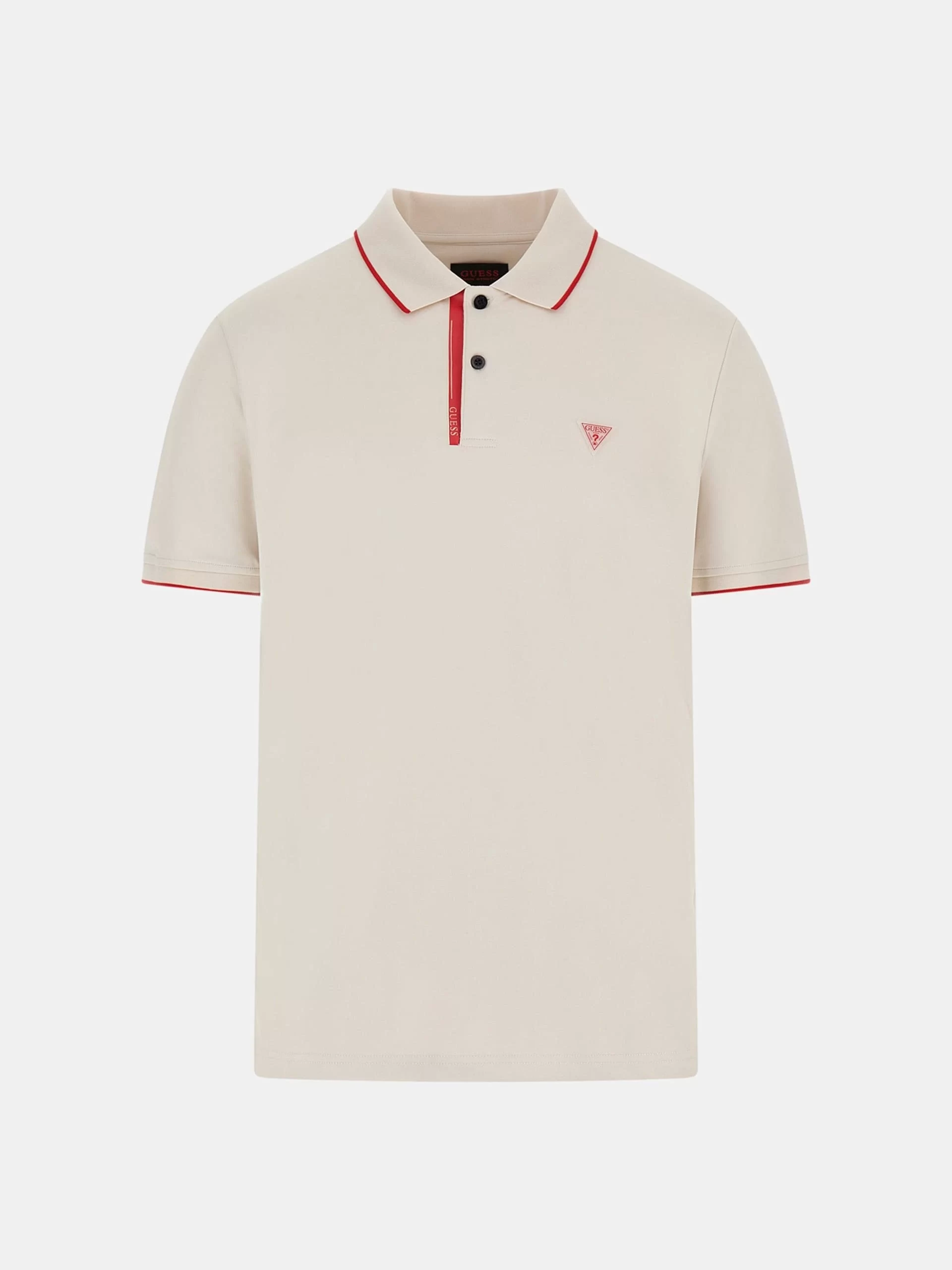 Guess Ss Tech Stretch Polo Erkek Krem T-Shirt M4YP35KCBM0-G1I6