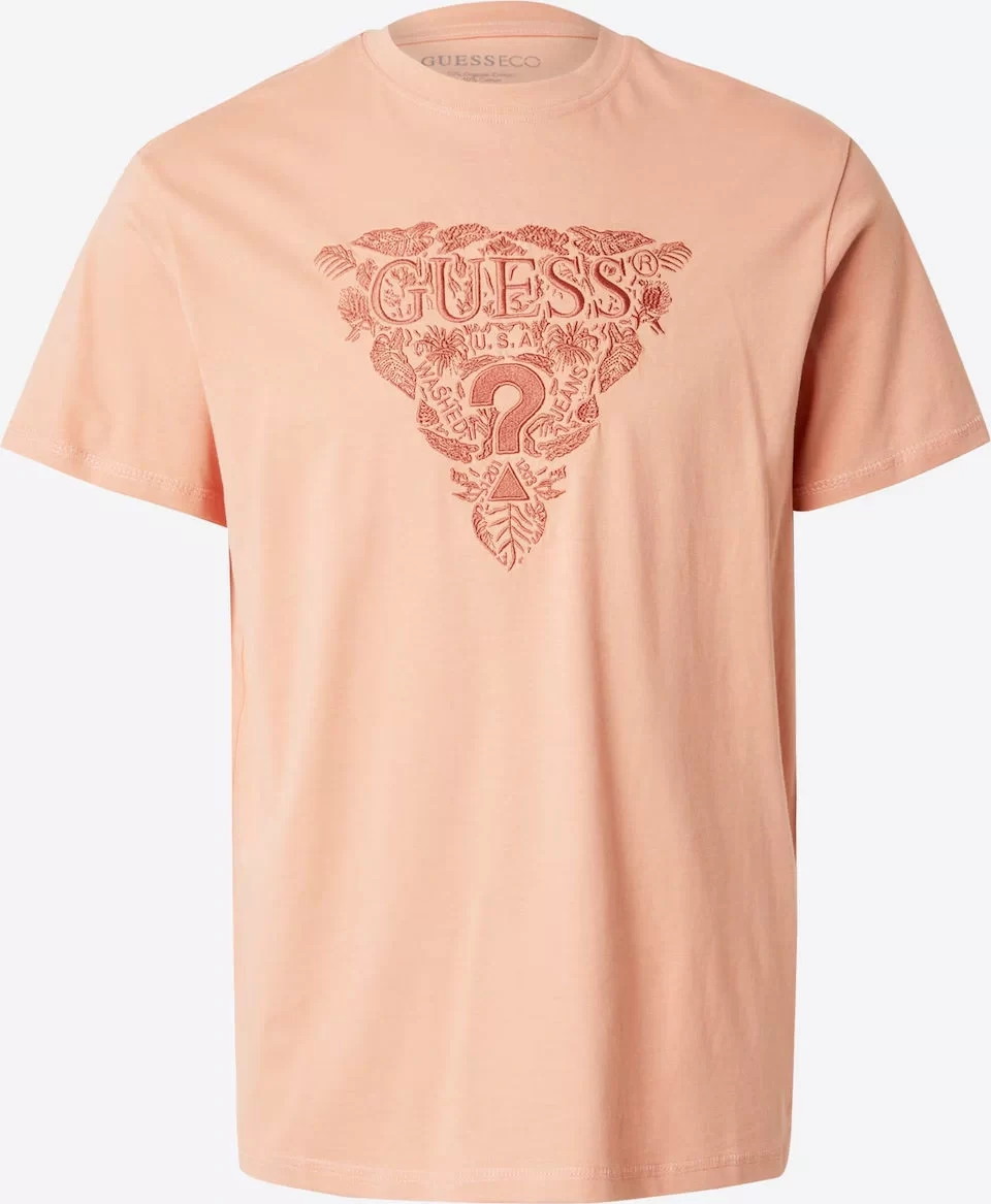 Guess Ss Cn Flower Embro Tee Erkek Turuncu T-Shirt M5GI16K8FQ4-G3I1