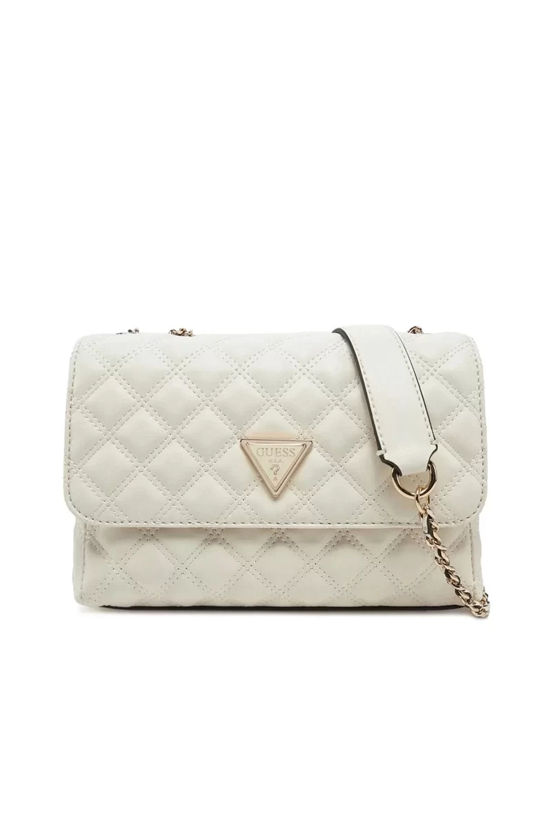 Guess Gıully 2 Cmprtmnt Cnvrtble Flp Kadın Beyaz Çapraz Çanta HWQG8748200-OFF