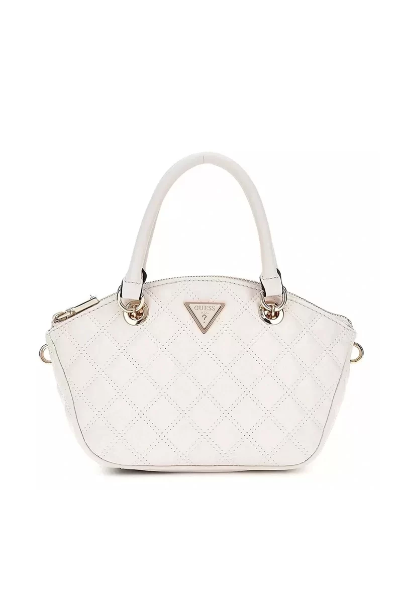 Guess Gıully Mını Satchel Kadın Beyaz Mini Çanta HWQG8748760-OFF
