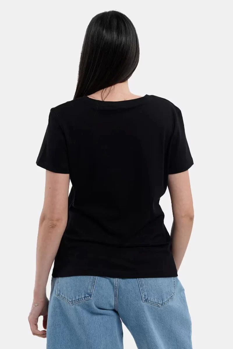 Guess Irıs Jersey T-Shırt Kadın Siyah T-Shirt V5GI06KCRZ1-JBLK