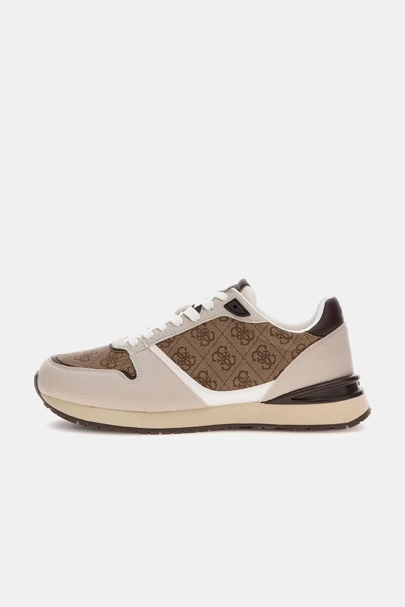 Guess Island Erkek Ekru Sneaker FMJISLPEL12-WHIBE