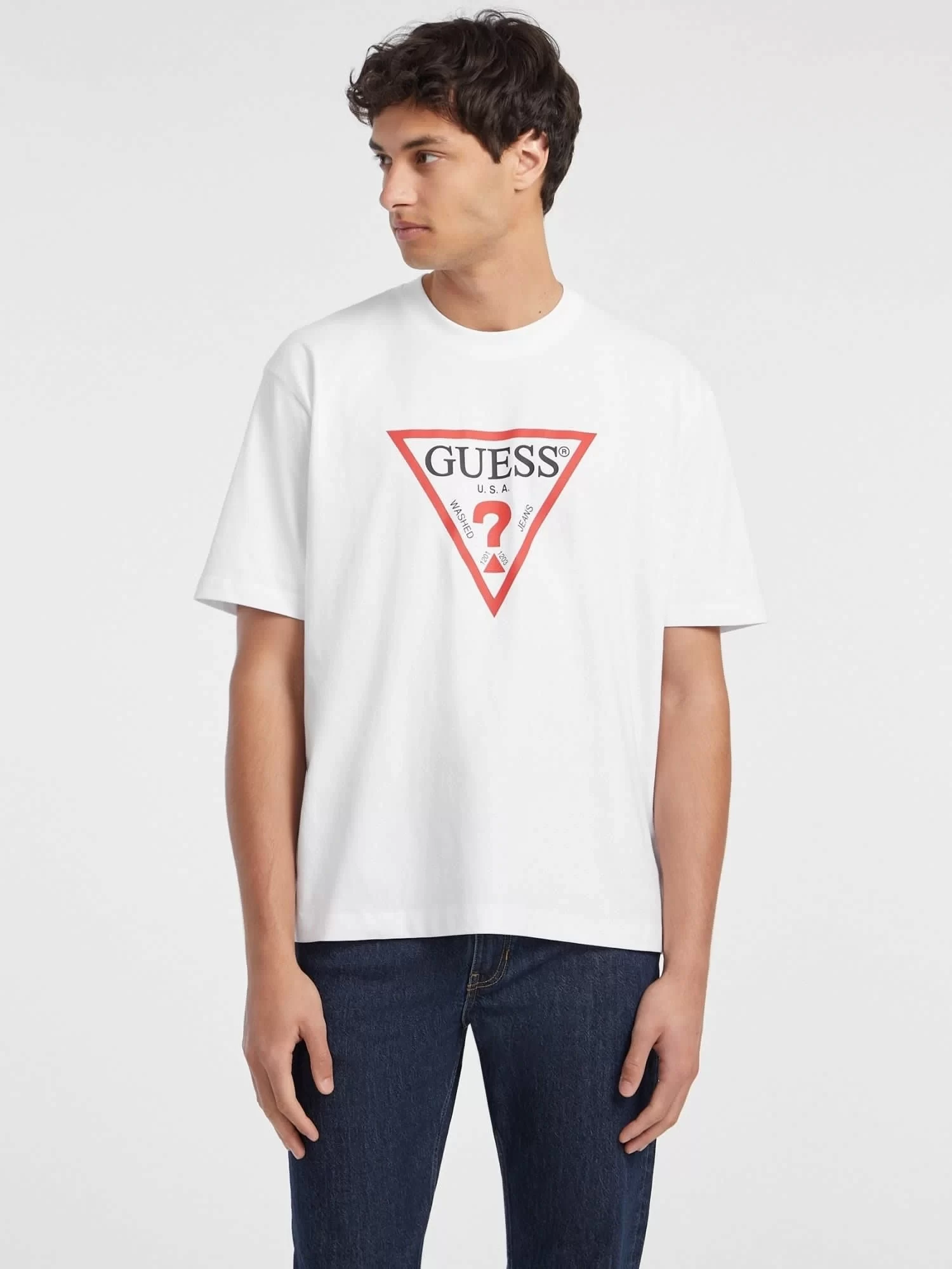 Guess jeans Gj Ss Cn Os Iconıc Tee Erkek Beyaz T-Shirt M4YI45K8FQ4-G011