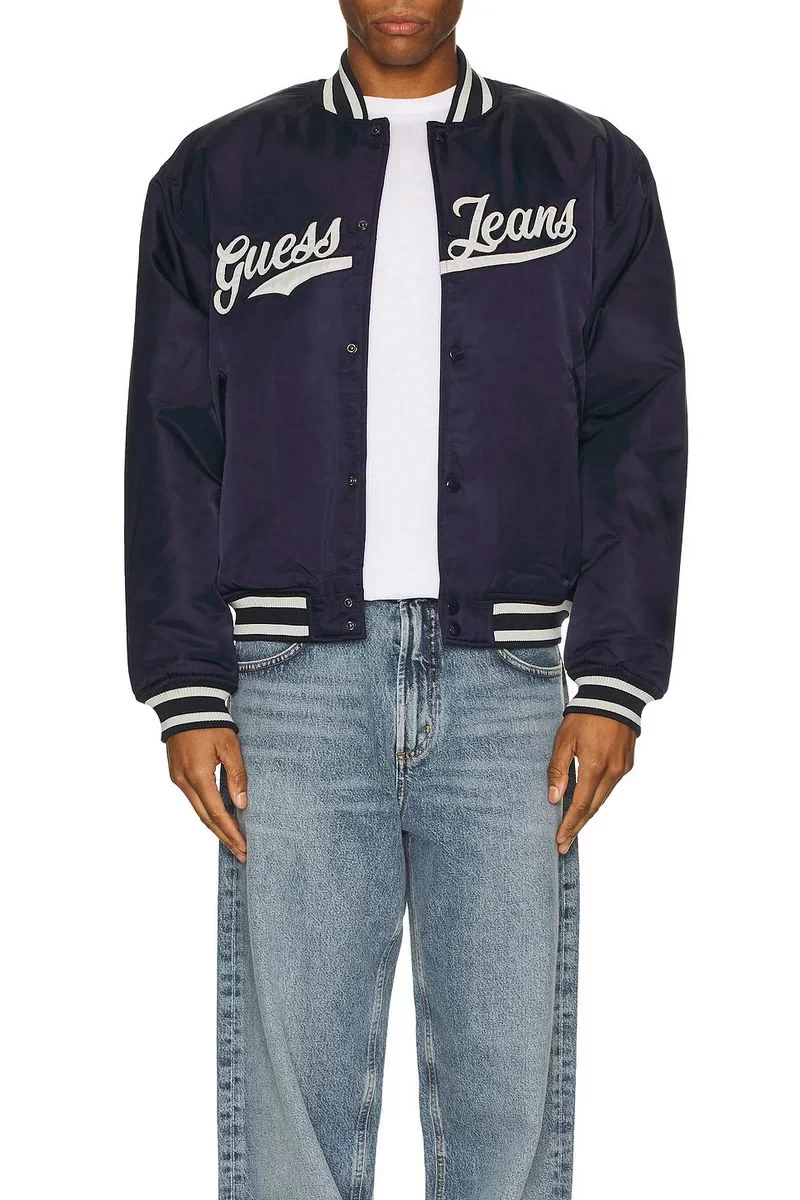 Guess jeans Gj Bomber Wıth Patch Erkek Siyah Ceket M5RL54WHAA2-JBLK