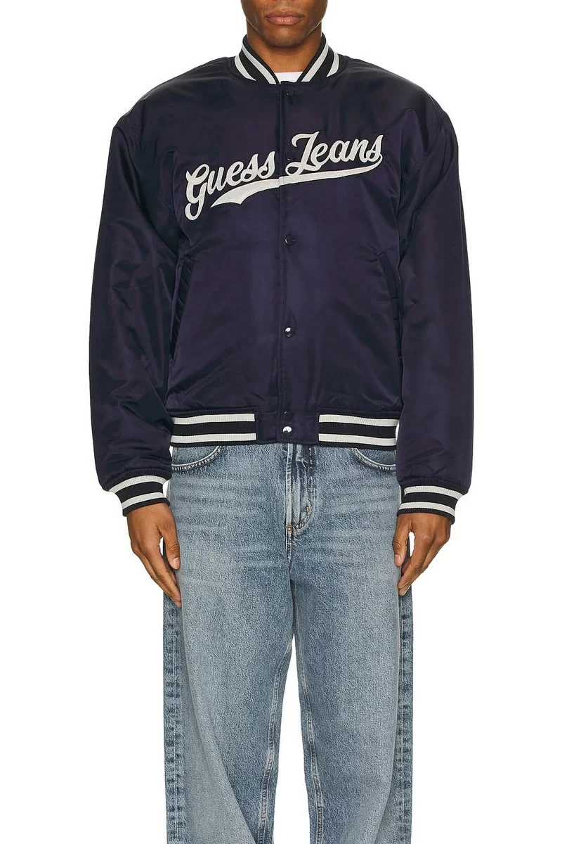 Guess jeans Gj Bomber Wıth Patch Erkek Siyah Ceket M5RL54WHAA2-JBLK