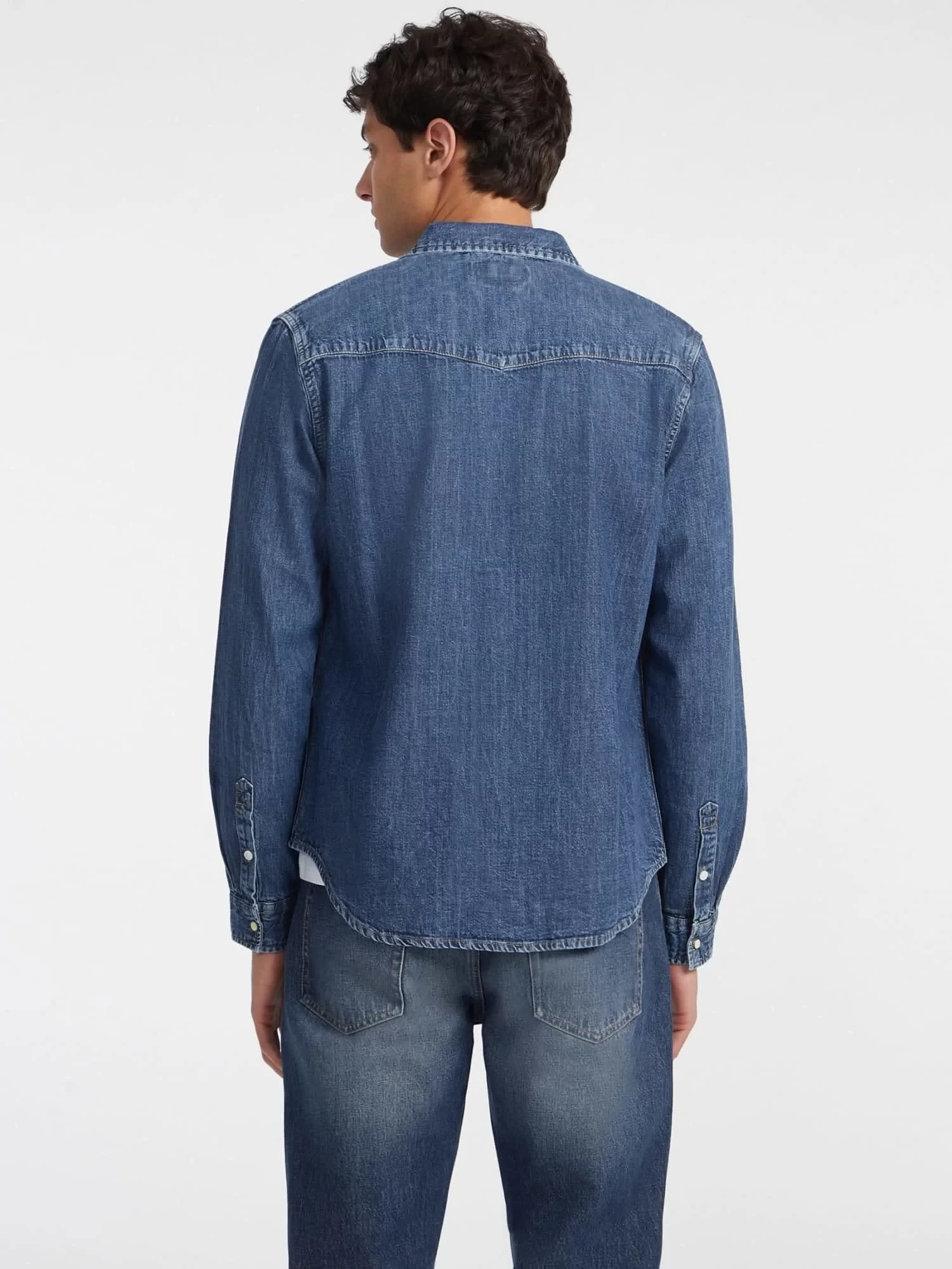 Guess jeans Gj Slım Ls Denım Shırt Erkek Mavi Gömlek M4YH55D5EI1-GJRW