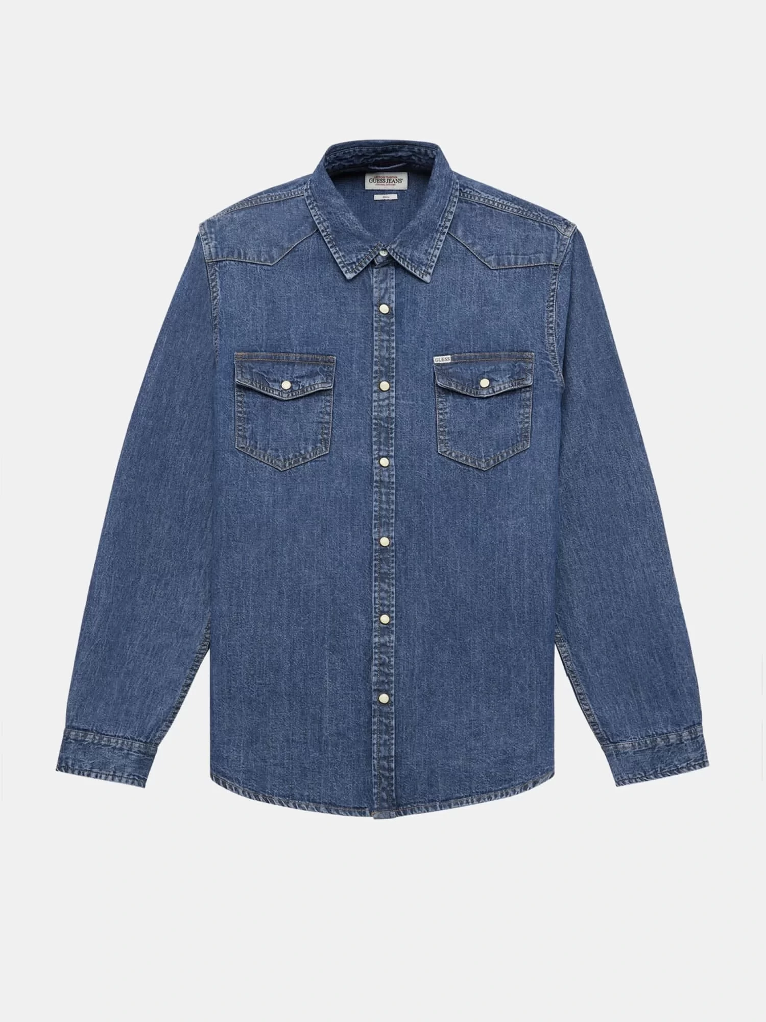 Guess jeans Gj Slım Ls Denım Shırt Erkek Mavi Gömlek M4YH55D5EI1-GJRW