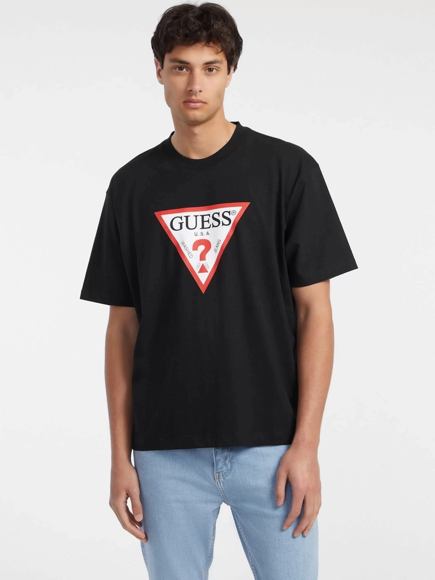 Guess jeans Gj Ss Cn Os Iconıc Tee Erkek Siyah T-Shirt M4YI45K8FQ4-JBLK