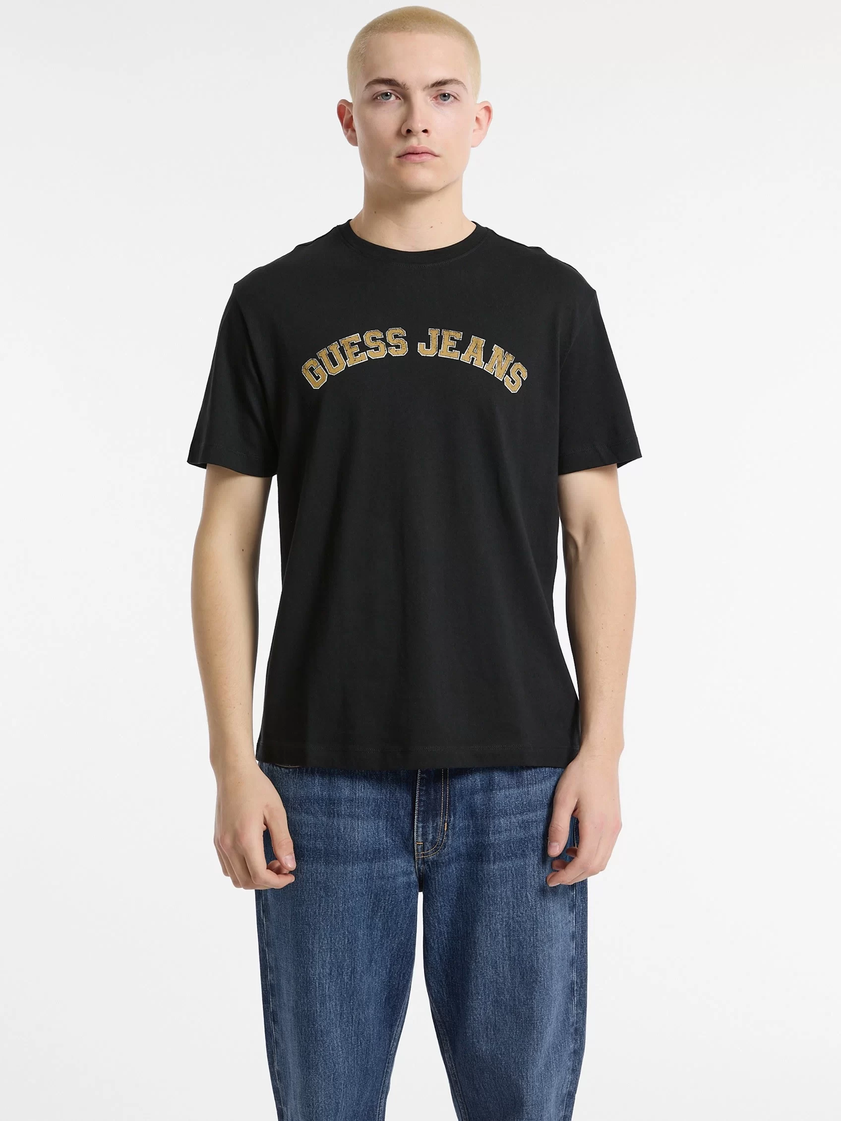 Guess jeans Gj Ss Cn Reg Collegıate Tee Erkek Siyah T-Shirt M5RI75K8FQ4-JBLK