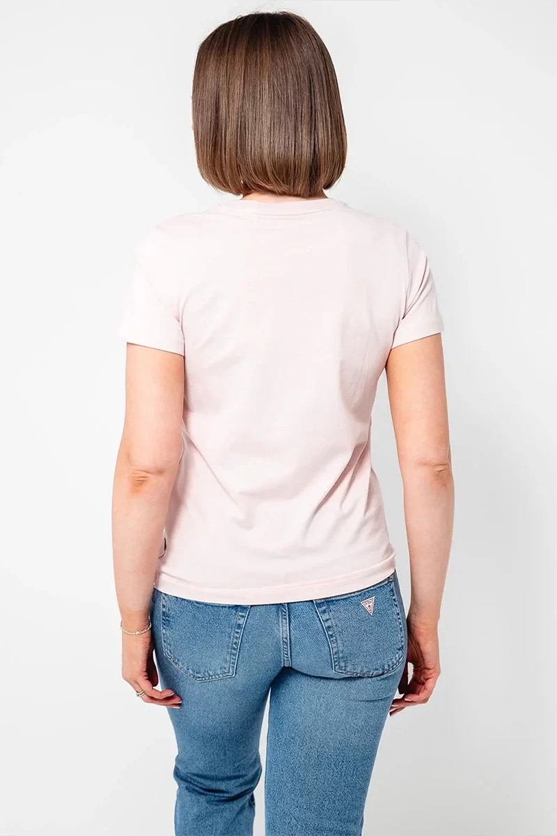 Guess jeans Gj Ss Cn Reg 3D Embr Guess Tee Kadın Pembe T-Shirt W5RI54J1314-A61U
