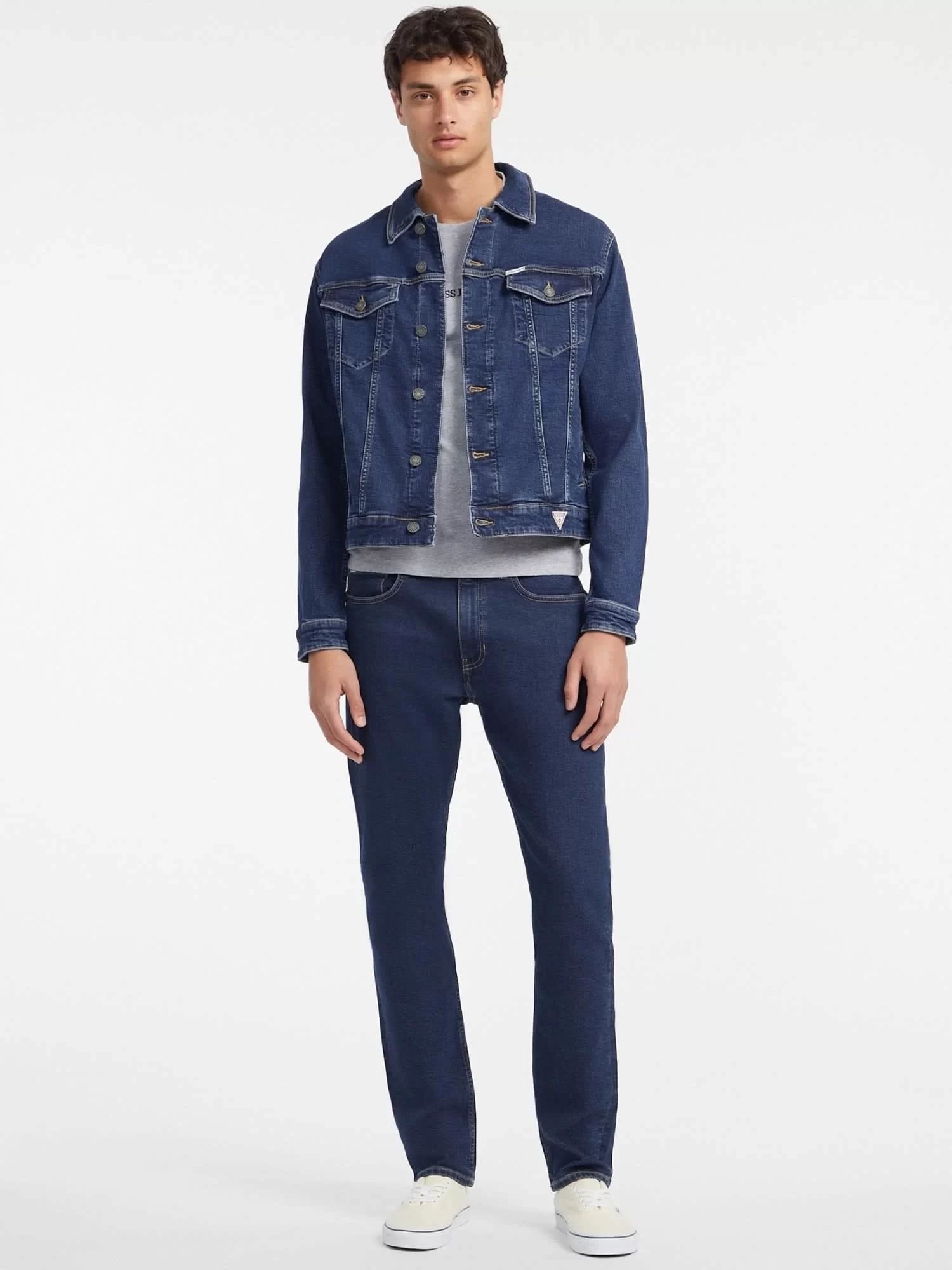 Guess jeans Gj Mens Slım Trucker Jacket Erkek Mavi Ceket M4YN33D5DM3-VARD