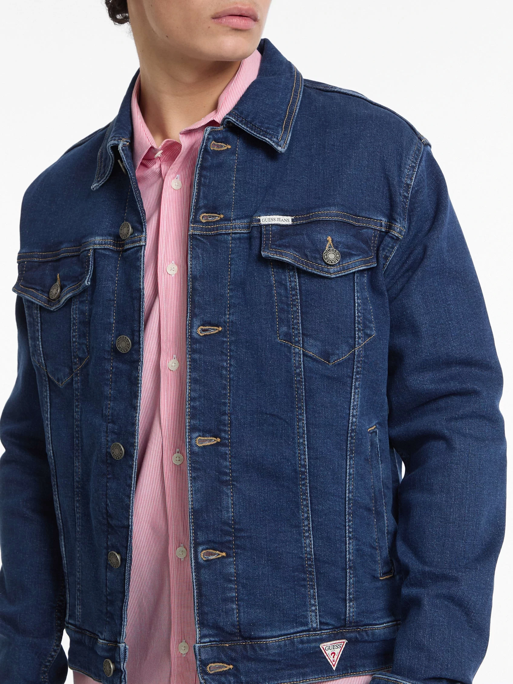 Guess jeans Gj Mens Slım Trucker Jacket Erkek Mavi Ceket M4YN33D5DM3-VARD