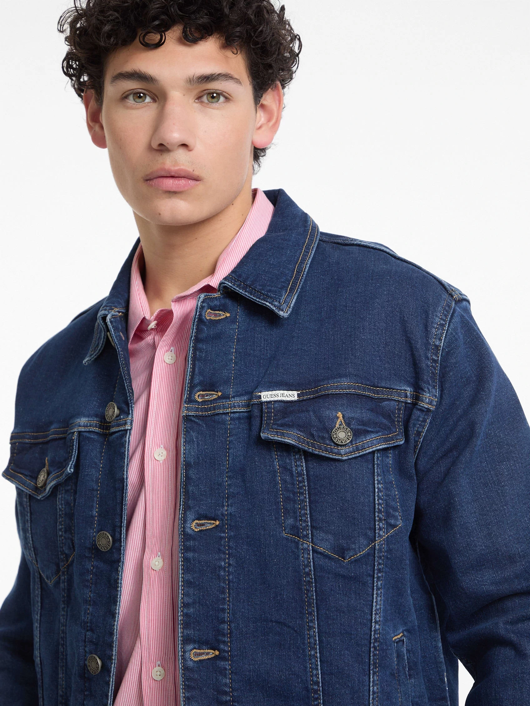 Guess jeans Gj Mens Slım Trucker Jacket Erkek Mavi Ceket M4YN33D5DM3-VARD