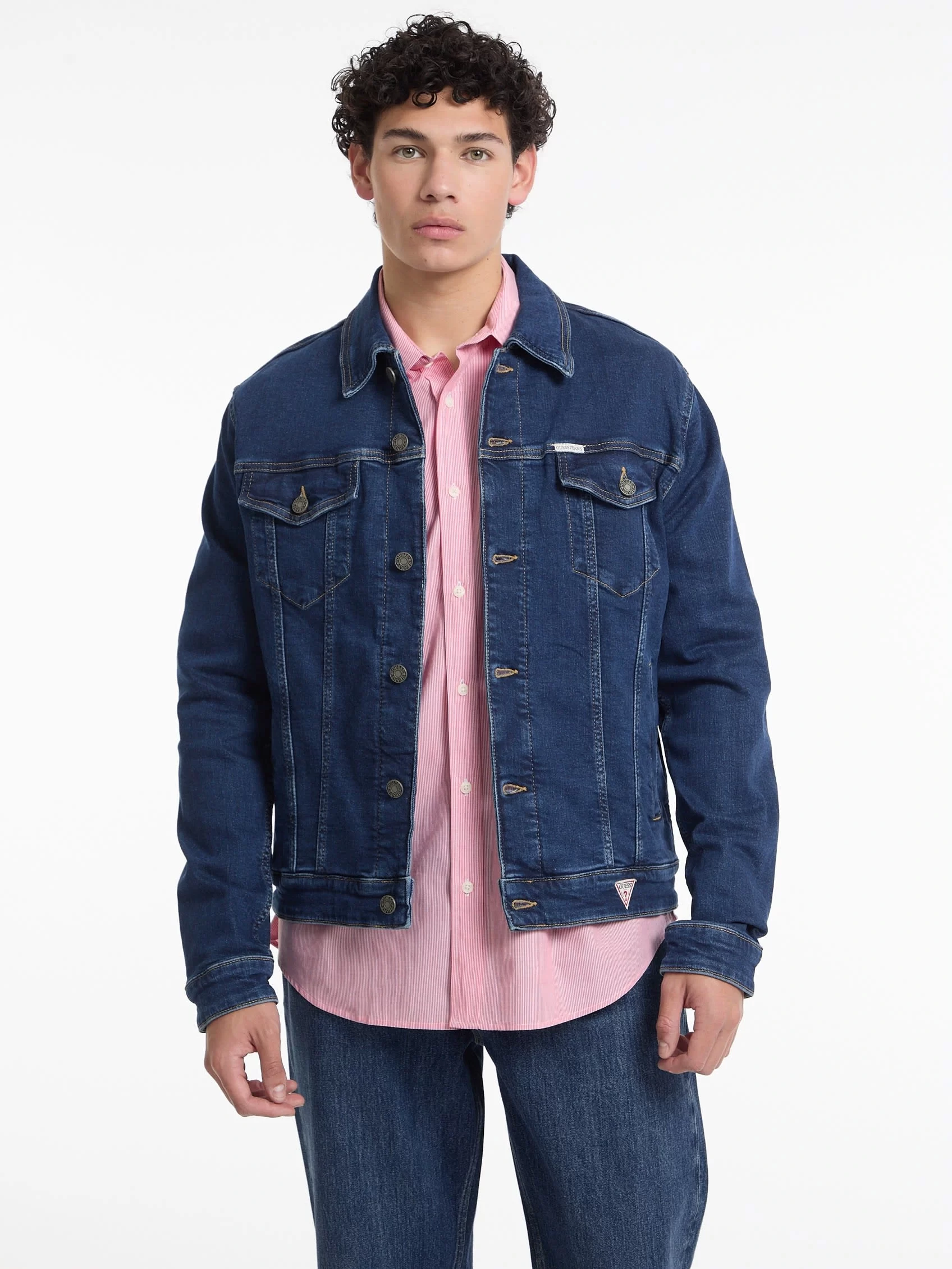 Guess jeans Gj Mens Slım Trucker Jacket Erkek Mavi Ceket M4YN33D5DM3-VARD