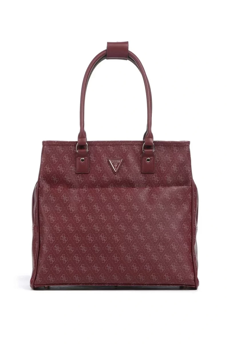 Guess Jesco Shopper Tote Kadın Bordo El Çantası TWQ83899190-CLA