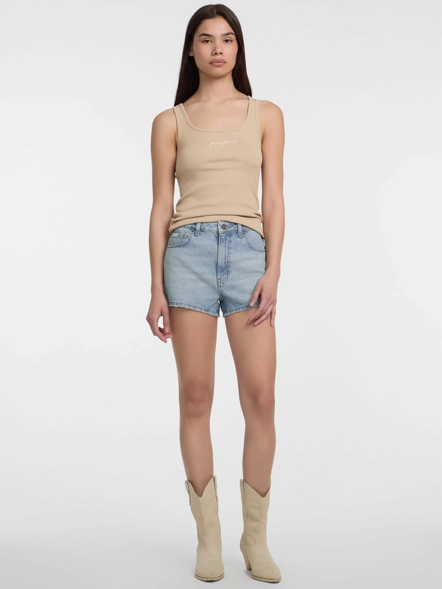 Guess jeans Gj Hıghwaıst Vıntage Short Kadın Mavi Şort W5GD0YD5O14-GAL1