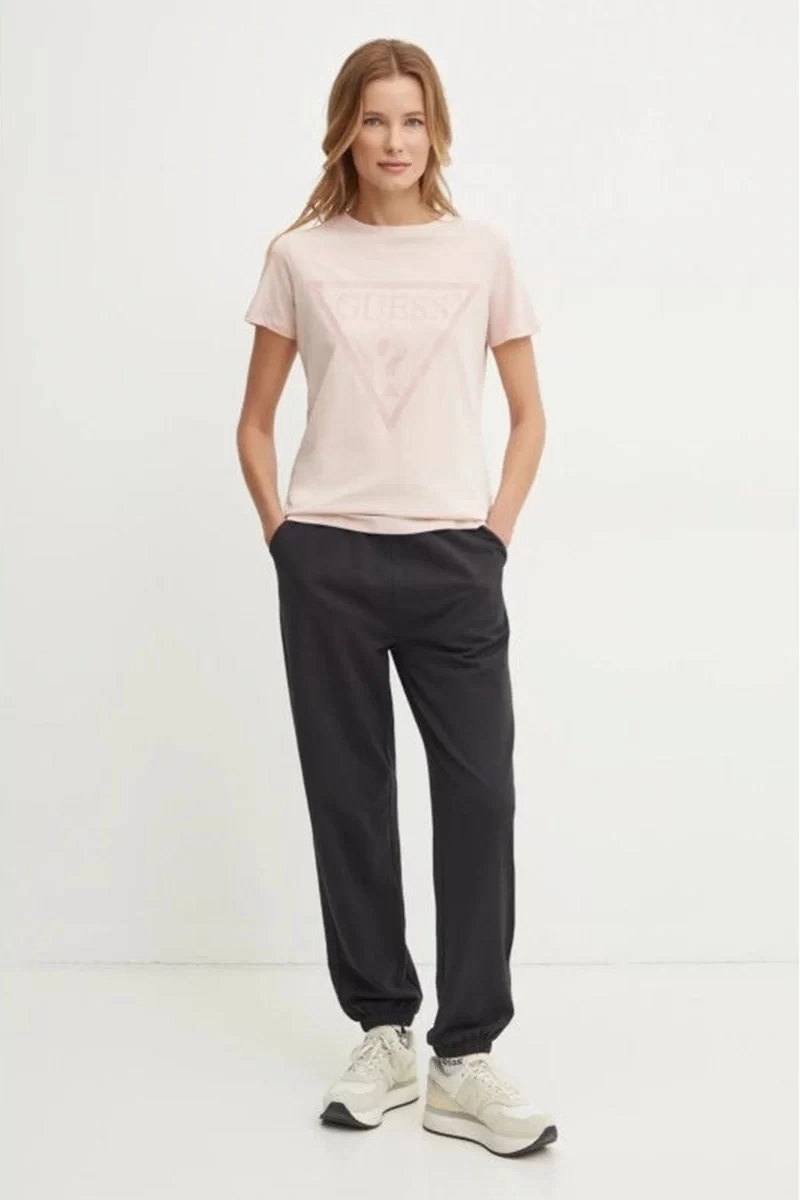 Guess Adele Ss Cn Tee Kadın Pembe T-Shirt V2YI07K8HM0-G6O1