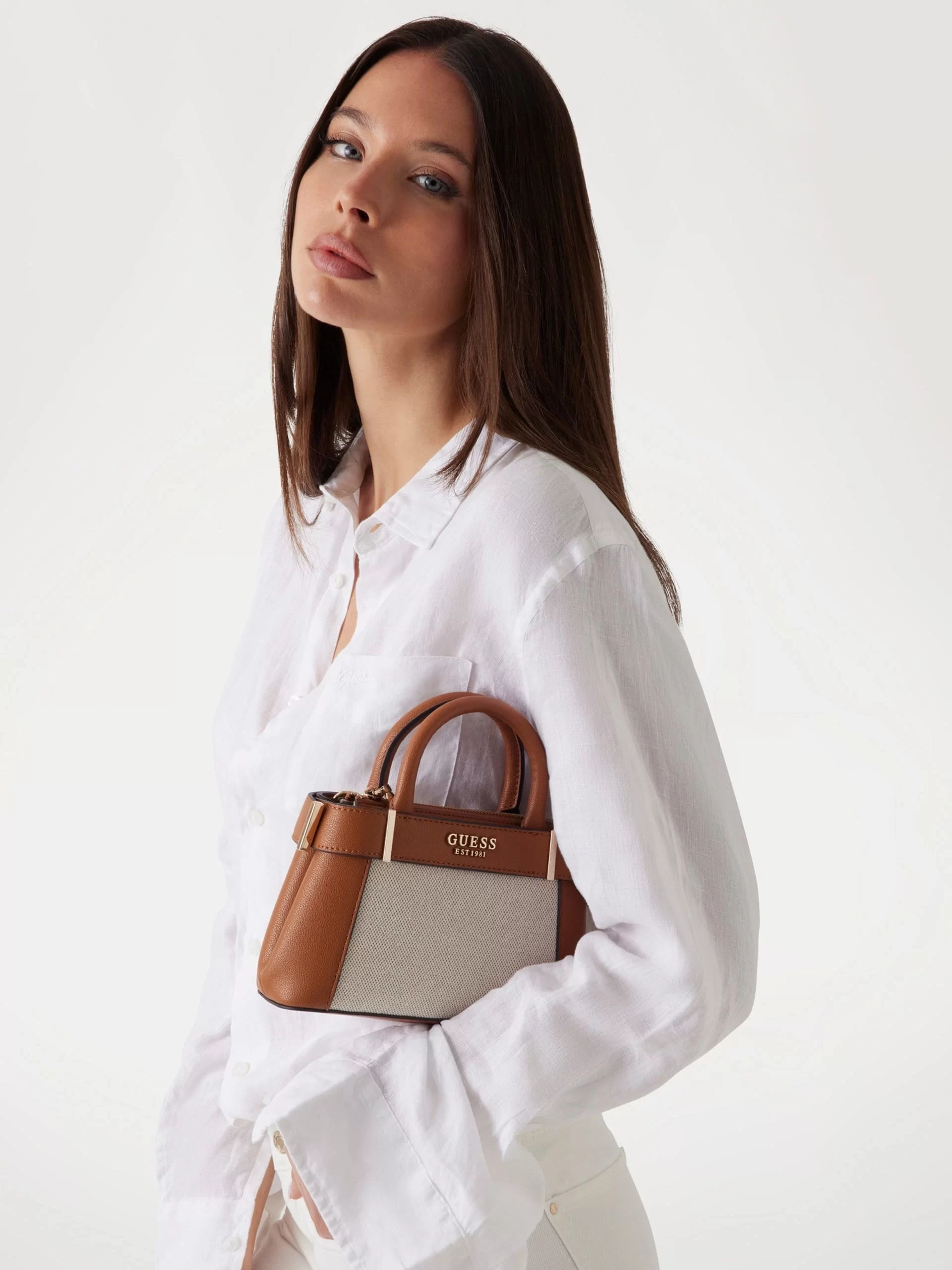 Guess Anadela Mını Satchel Kadın Çok Renkli Mini Çanta HWAG9633760-NTC