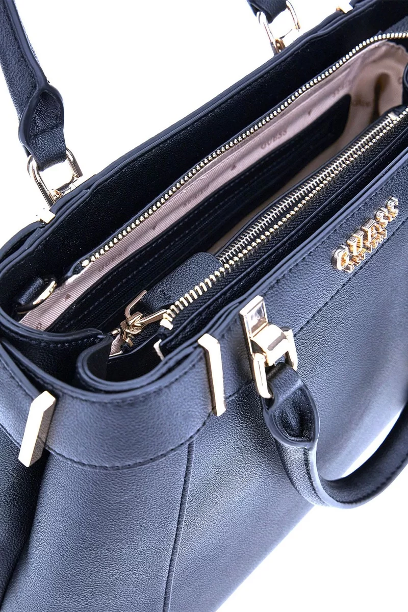 Guess Anadela 3 Comp Satchel Kadın Siyah El Çantası HWBG9633060-BLA