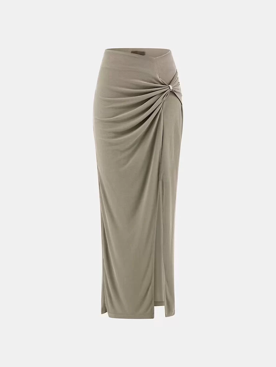 Guess Aımee Jewel Drap Skırt Kadın Haki Etek W5GD0EKAQL2-G9D5