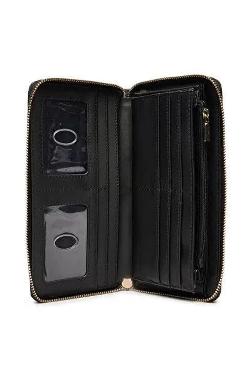 Guess Laurel Slg Cheque Organızer Kadın Antrasit Cüzdan SWSG8500163-CLO