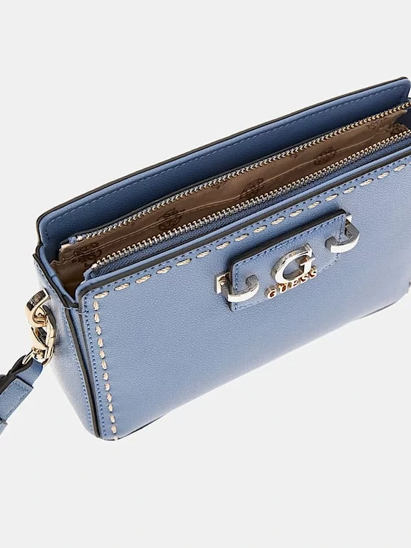 Guess Nastra Mını Crossbody Top Zıp Kadın Antrasit Mini Çanta HWBG9637720-SLA