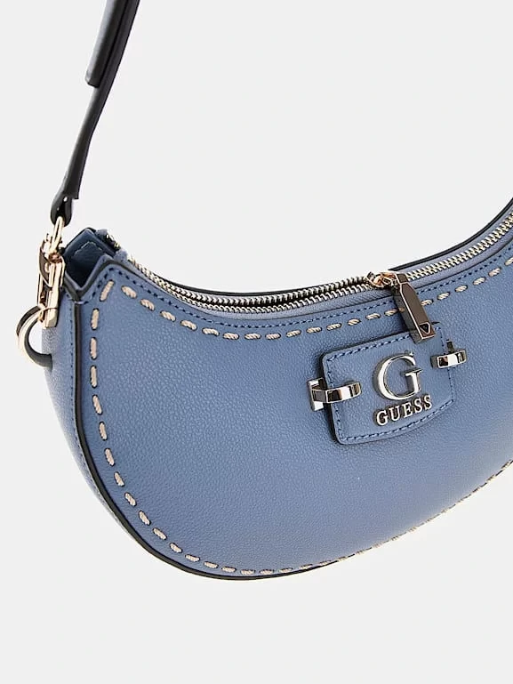 Guess Nastra Top Zıp Shoulder Bag Kadın Antrasit Omuz Çantası HWBG9637170-SLA