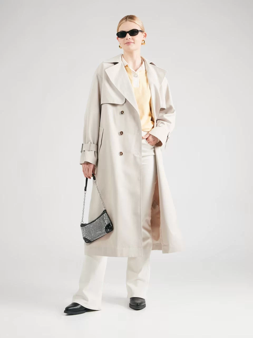 Guess Amıra Trench Kadın Bej Trençkot W5GL33WHAE2-G9D0