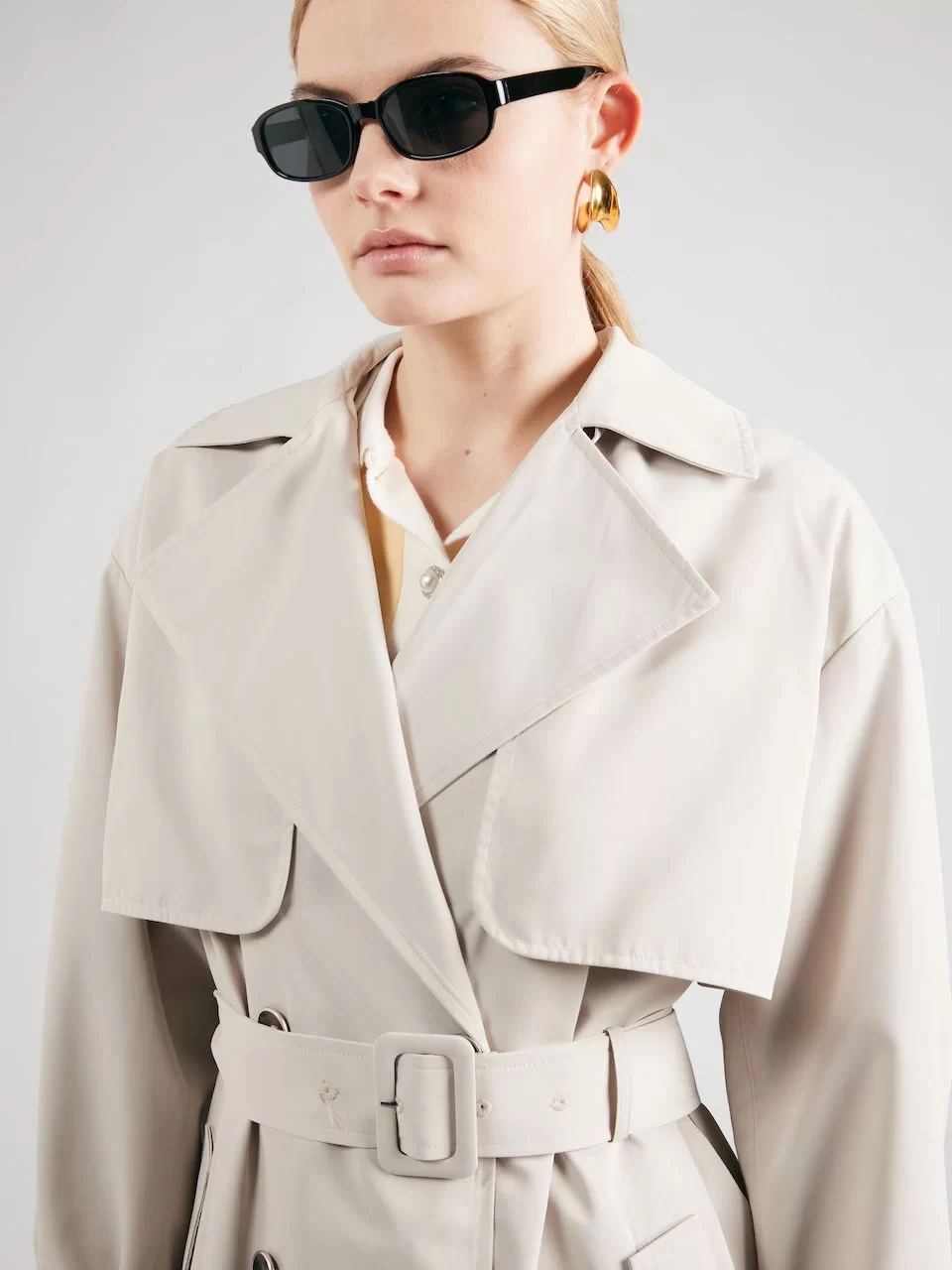 Guess Amıra Trench Kadın Bej Trençkot W5GL33WHAE2-G9D0