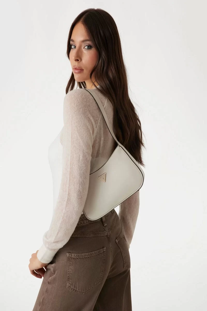 Guess Arnela Top Zıp Shoulder Bag Kadın Ekru Omuz Çantası HWNG9496170-BON