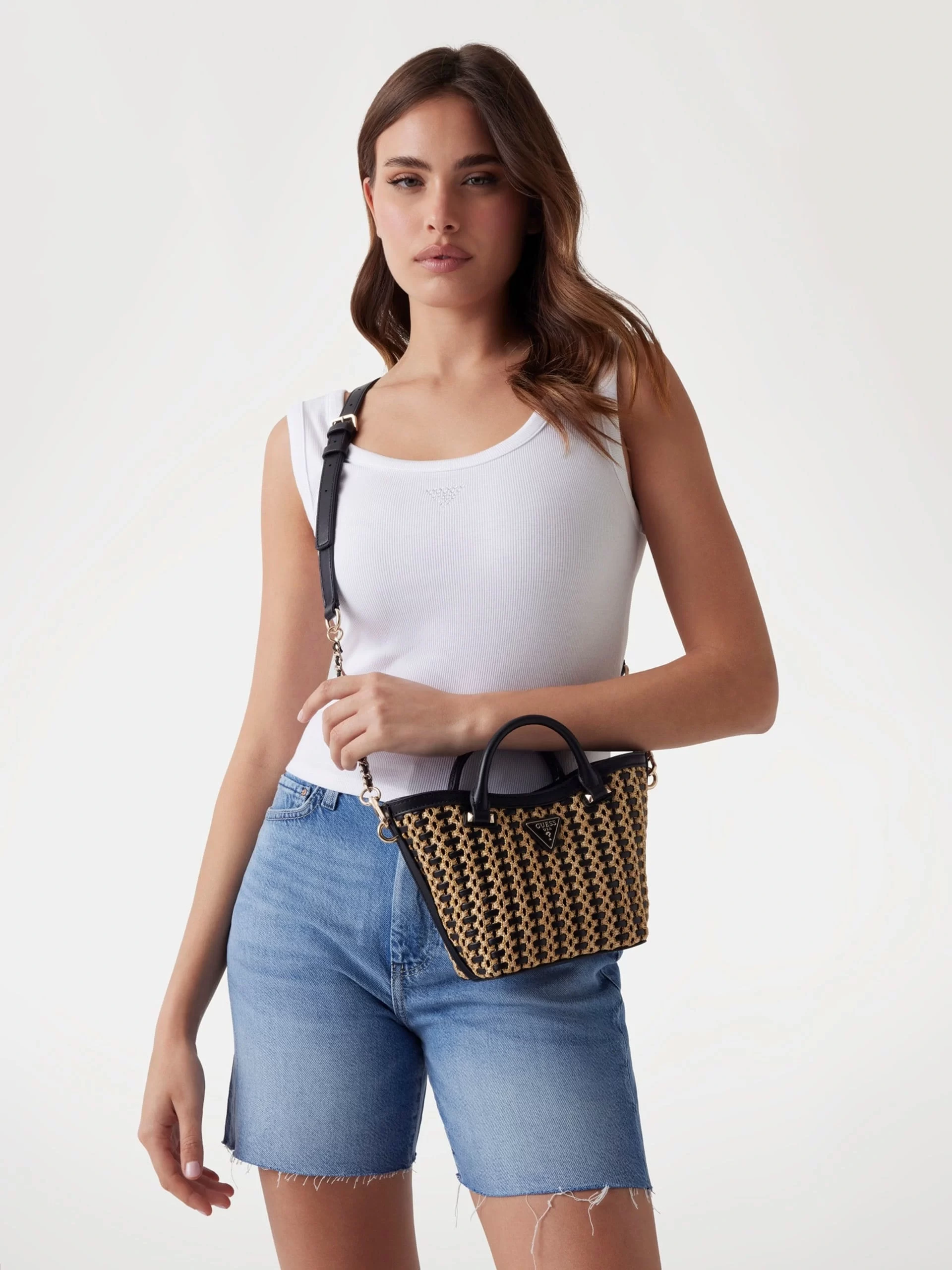 Guess Kadın Siyah Atalia Mini Tote Çanta