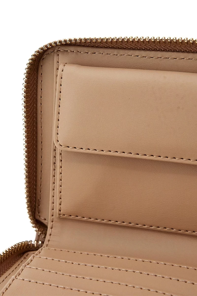 Guess Cresıdıa Slg Small Zıp Around Kadın Bej Cüzdan SWPG9349137-BEI