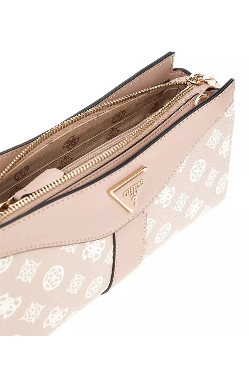 Guess Dorys Top Zıp Crossbody Kadın Bej Mini Çanta HWPG9521120-SDL