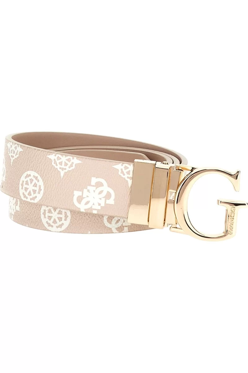 Guess Kadın Bej Erica Çift Taraflı Kemer 30 mm