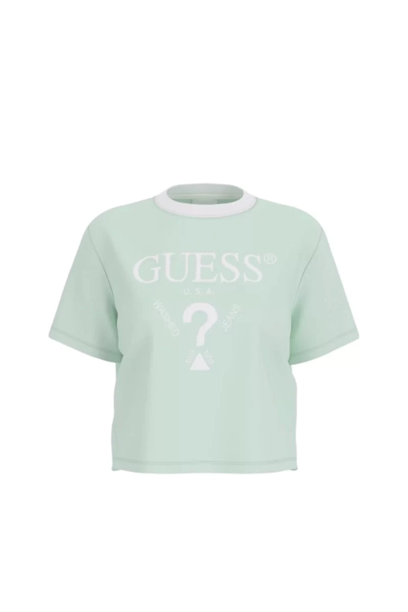 Guess Fılanta Crop Tee Kadın Yeşil T-Shirt V5GI18I3Z14-A83N