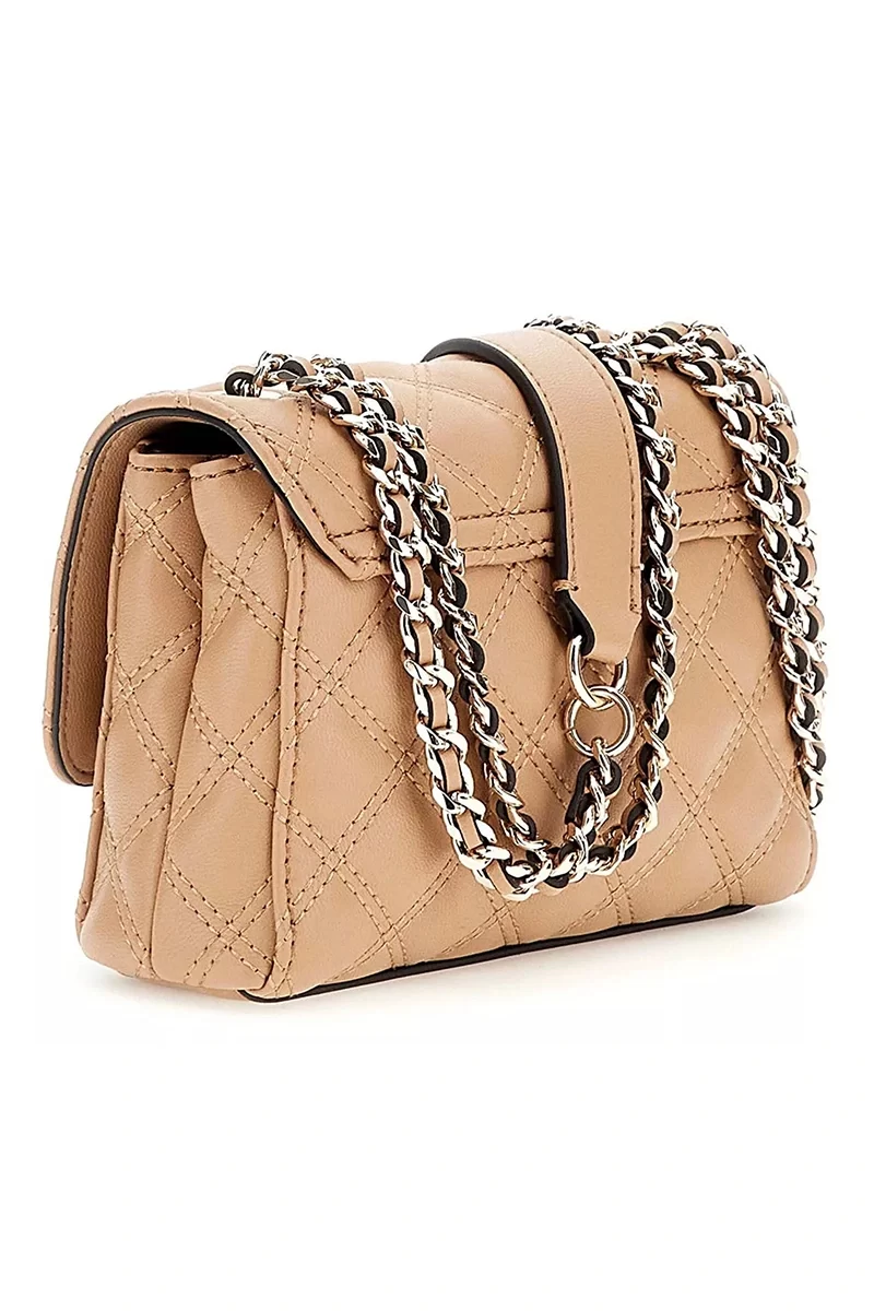Guess Gıully Mını 2 Comp Cnvrtbl Flp Kadın Bej Mini Çanta HWQG8748740-BEI