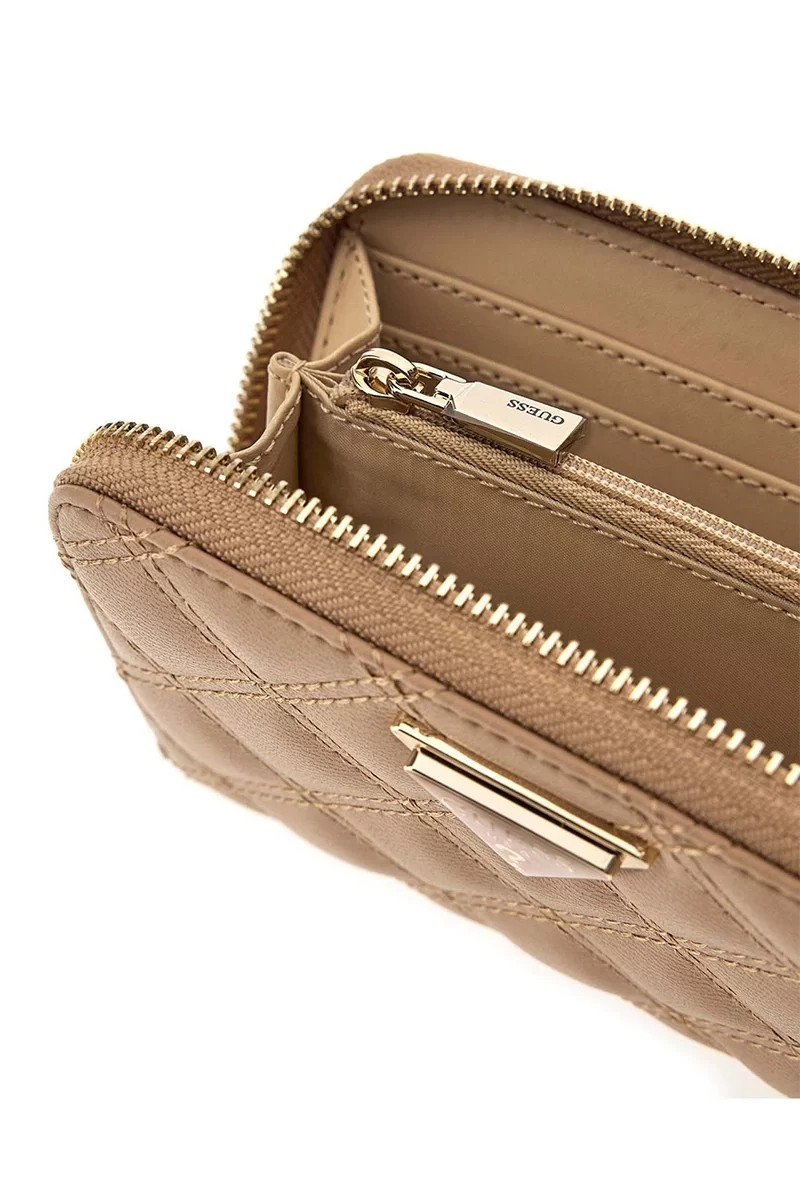 Guess Gıully Slg Medıum Zıp Around Kadın Bej Cüzdan SWQG8748140-BEI